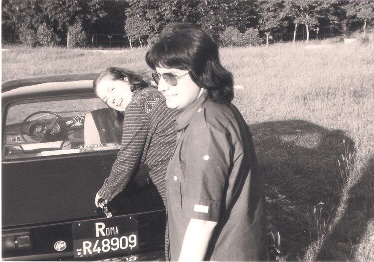 Dr.ssa Maria Elisabetta Patrizi e Dr.ssa Emanuela Marinelli - in viaggio verso Spoleto 1978