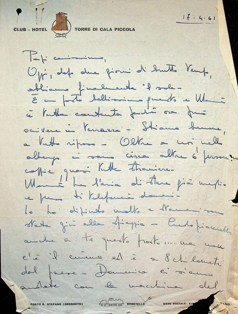 Gondina a Bernardo - 17 aprile 1961