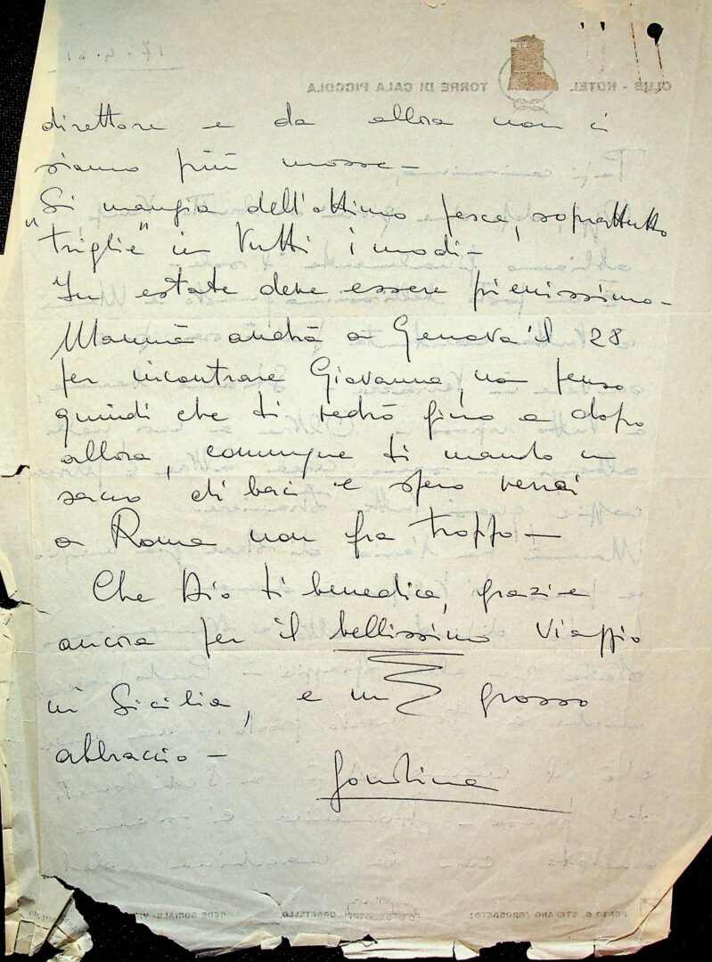 Gondina a Bernardo - 17 aprile 1961