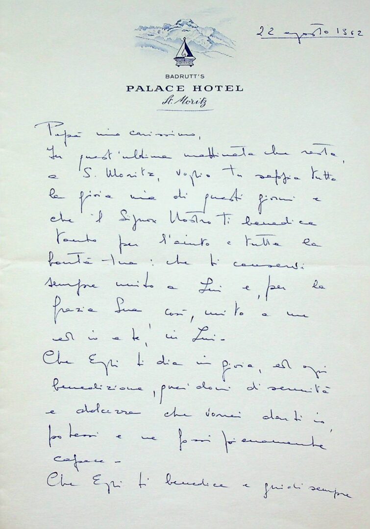 Gondina a Bernardo - 22 agosto 1962