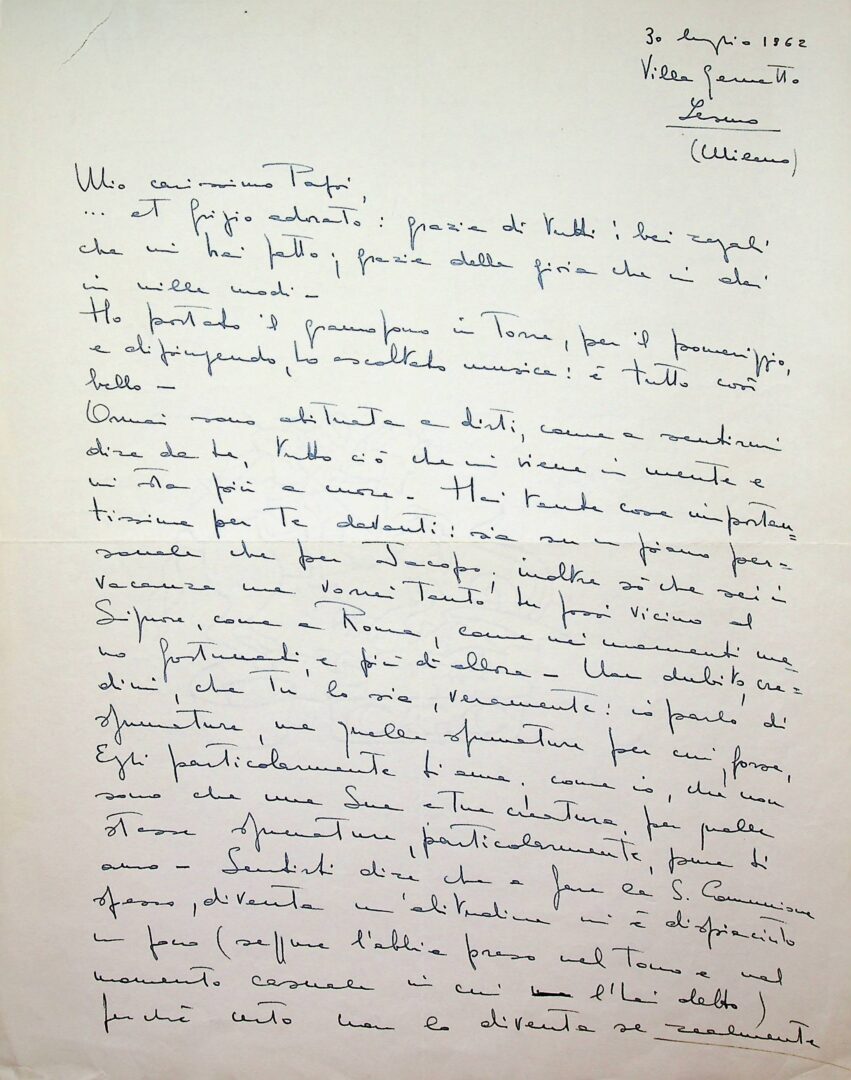 Gondina a Bernardo - 30 luglio 1962