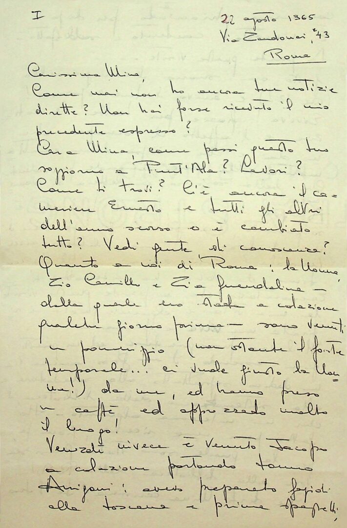 Gondina a Claudia - 22 agosto 1965